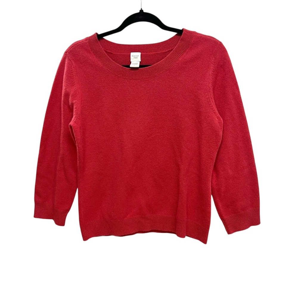 Garnet Hill Pink‎ Cashmere Sweater Essential Crewneck Medium